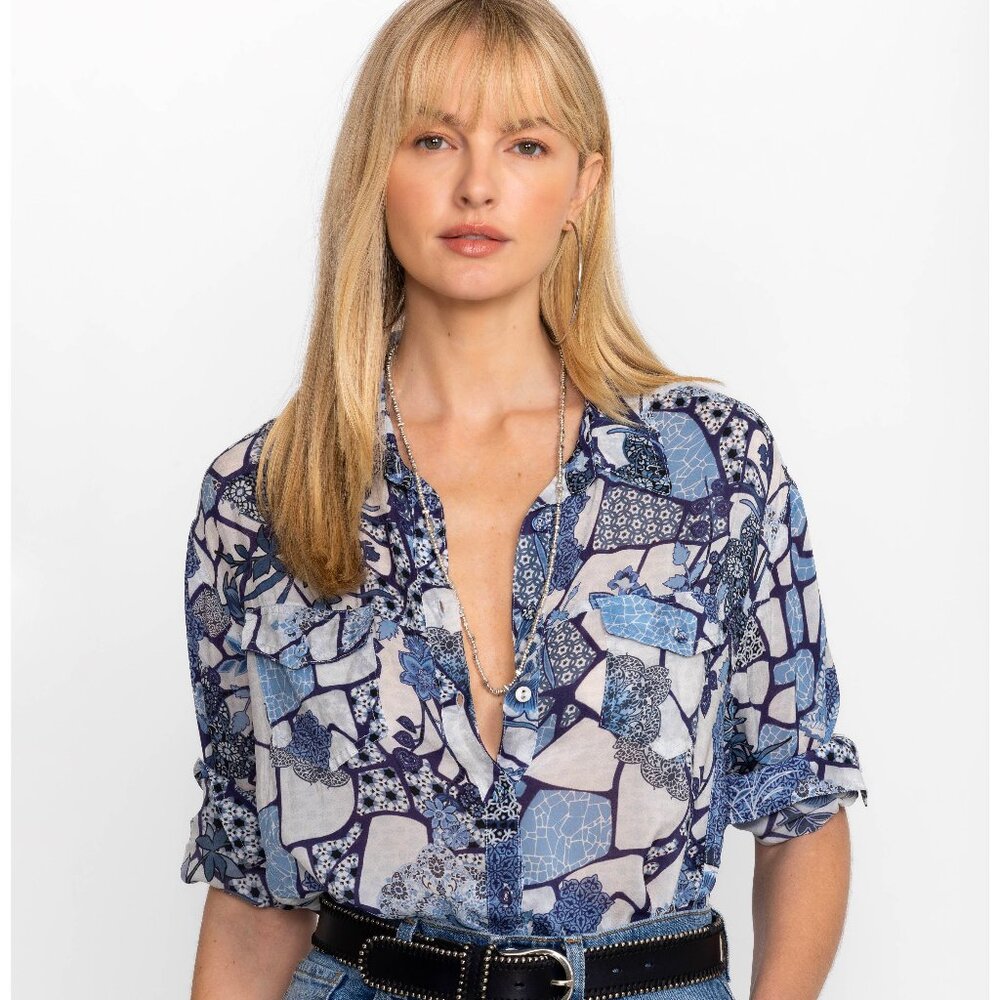 Johnny Was Moonlight Leya Button Blouse